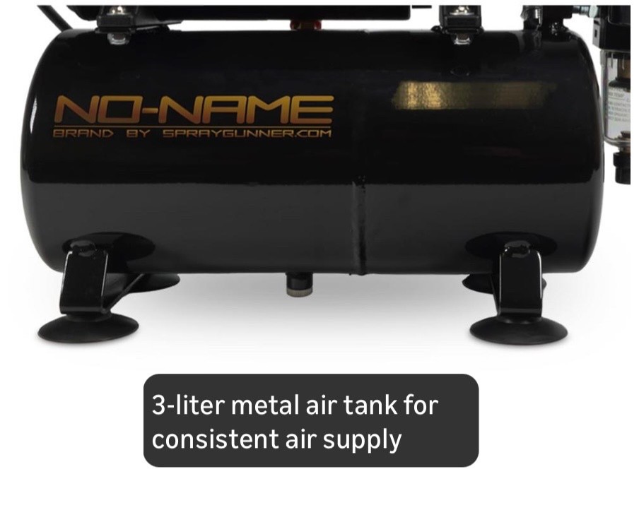 Cool Tooty Quiet Airbrush Compressor by NO-NAME Brand w/ air tank oilless design