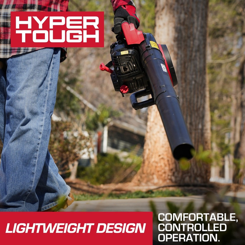 Hyper Tough Gas Leaf Blower, 26.5cc 4-Cycle Engine, 384 CFM, 115 MPH,