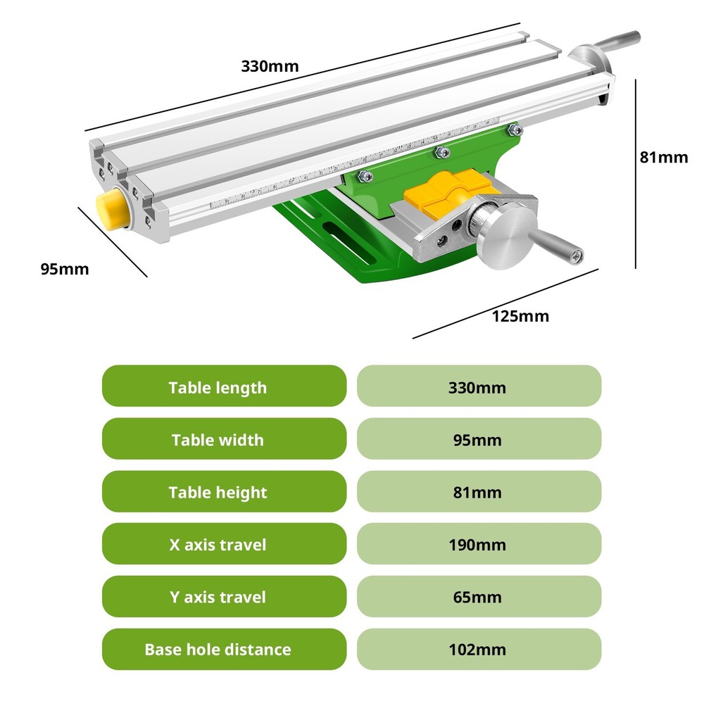 Upgraded Mini Multifunction Cross Slide Table Milling Working Drilling Bench
