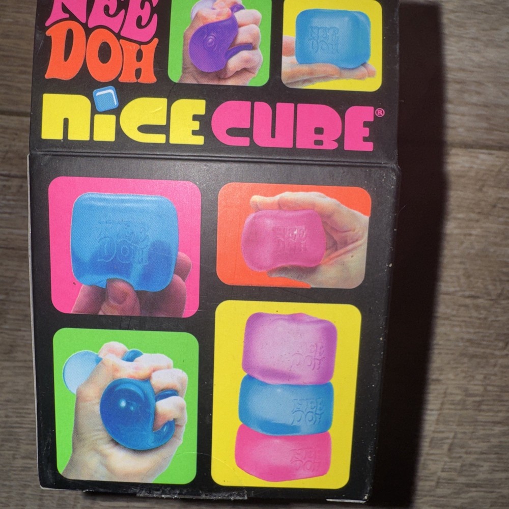 NEW Nee Doh Nice Cube Super Solid Squish Purple Toy