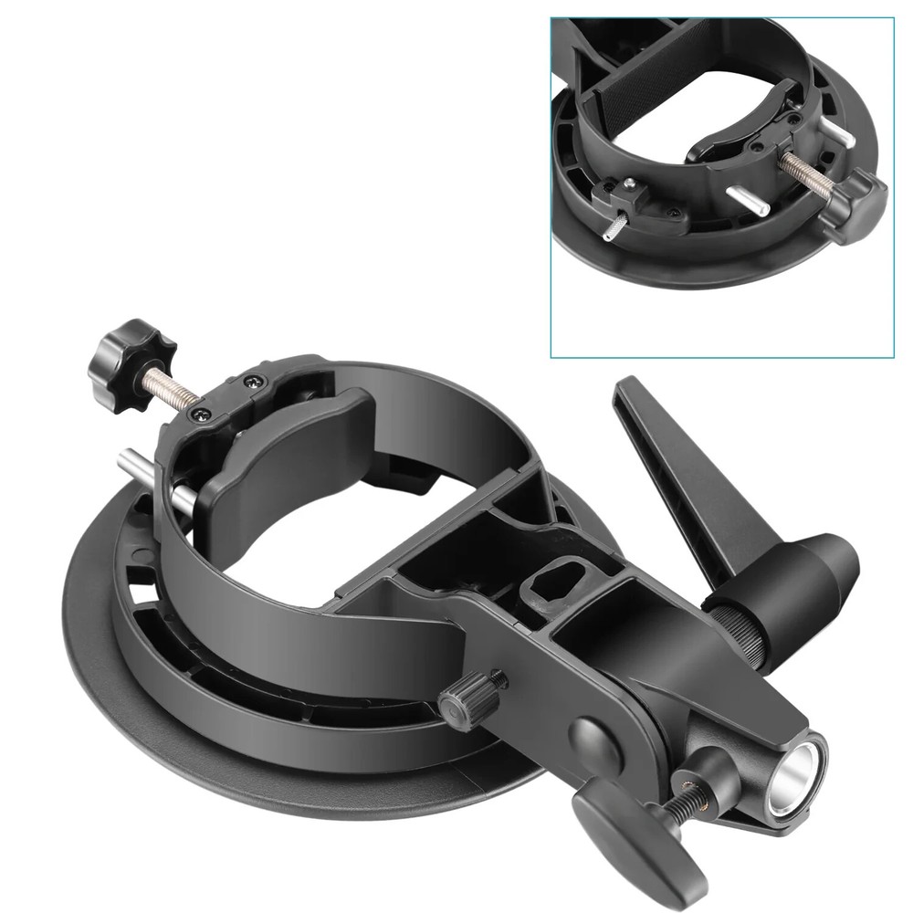 S Type Bracket Stable Bowens S Mount Holder for Speedlite Flash Snoot Softbox