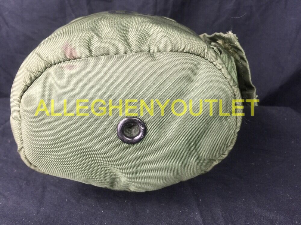 Military US Army 1 QT QUART CANTEEN COVER POUCH CARRIER OD WITH CLIPS EXCELLENT