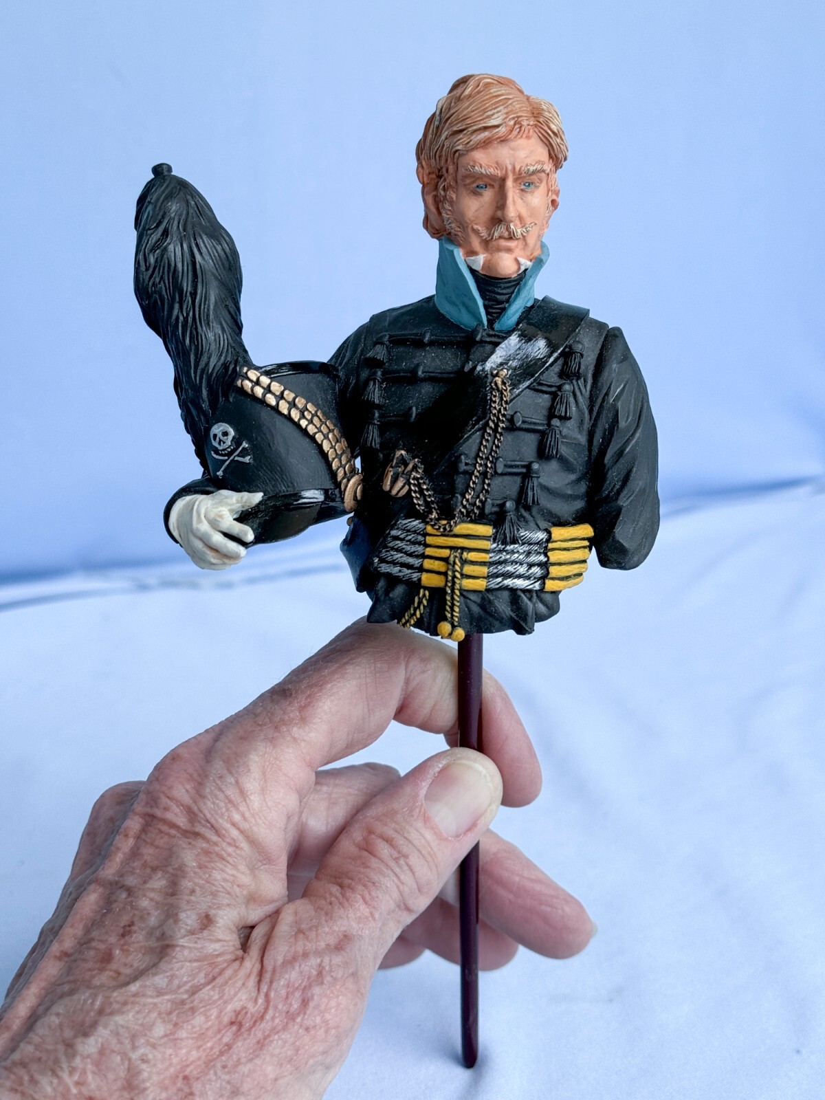 Hand Painted Britain Hussar Officer Miniature Soldier Wellington Napoleon War