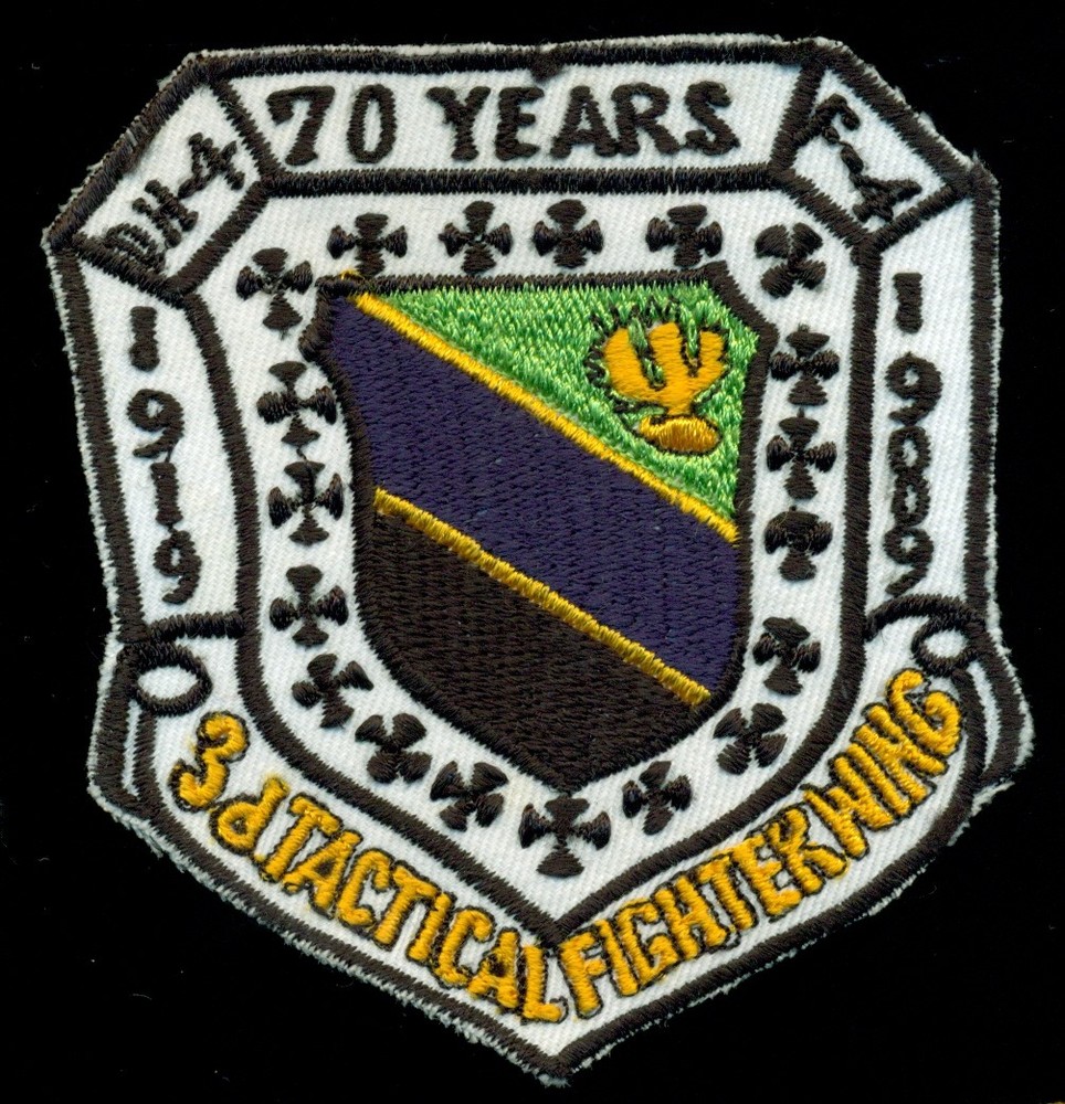 USAF 3rd Tactical Fighter Squadron 70 Year Anniversary Patch J-2