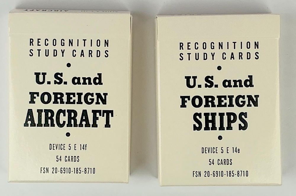 US Navy Recognition Study Cards (1976) Ships & Planes (54 Each) Mint Condition
