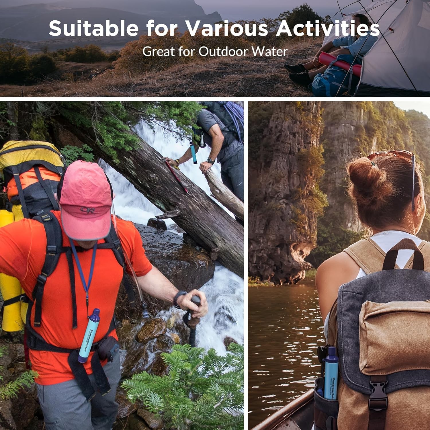 Personal Water Filter,Portable Water Purification Straw Water Filter Camping