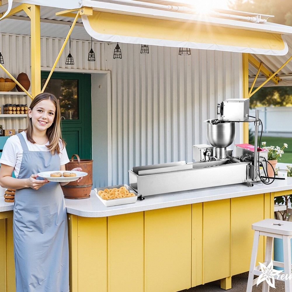 Commercial 90pcs/h Donut Maker Automatic Single Row Doughnut Making System
