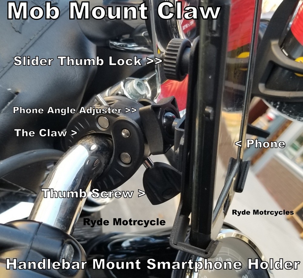 Mob Armor Claw Handlebar Mount Motorcycle - ATV - Office Work Smartphone Holder