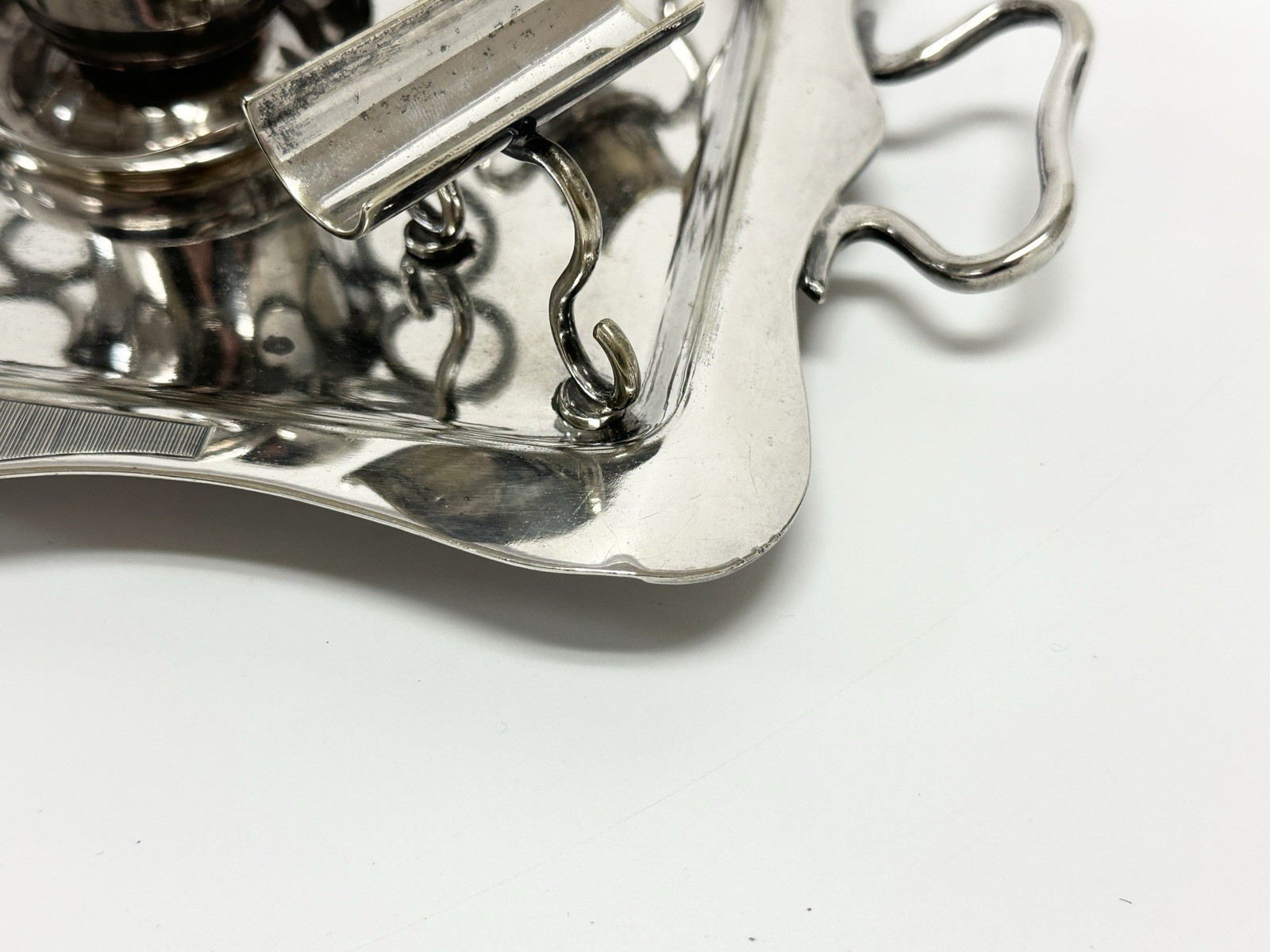 Antique English William Hutton & Sons Silver Plated Cigar Server Ca. 1880