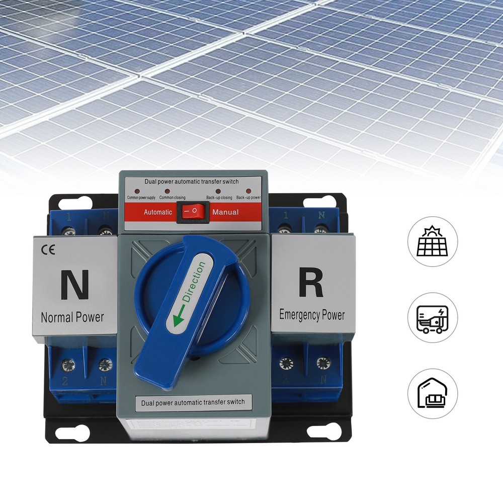 2P Automatic Mini Switch Dual Power Transfer Switch Conversion Switch Self Cast