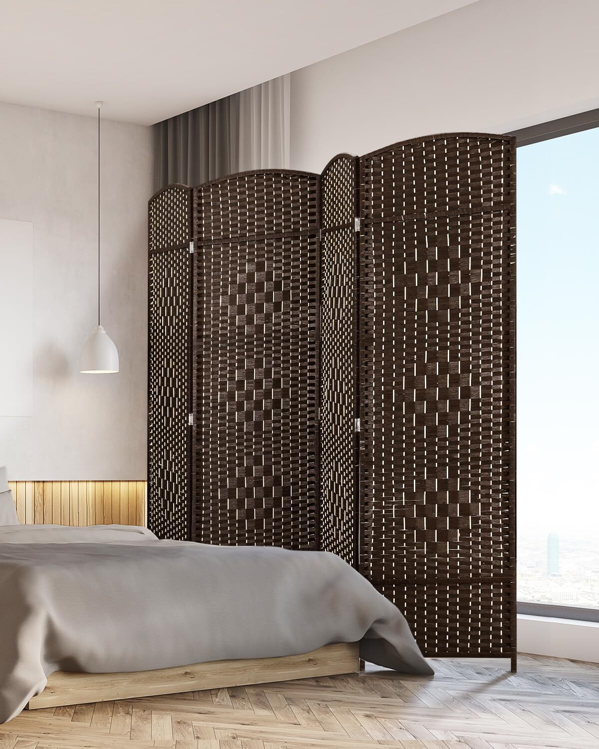 4/6/8 Panels Room Divider Wall for Room Separation Folding Privacy Screen