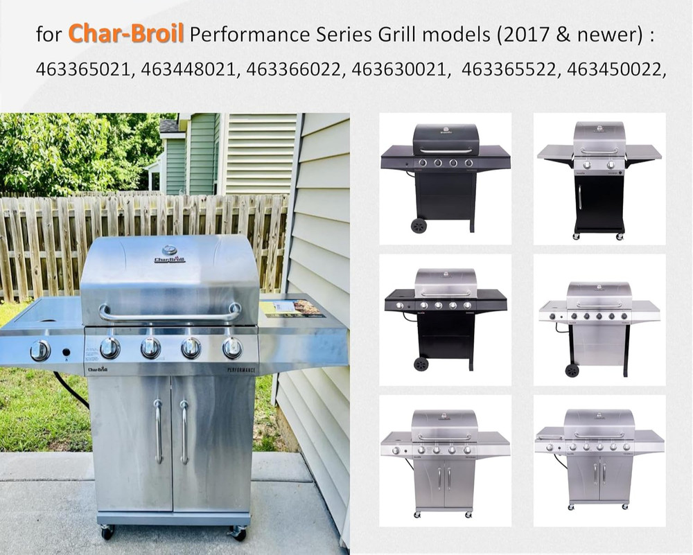 Gas Grill Control Knobs for Char-Broil Performance 463366022 463365021 4-Pack