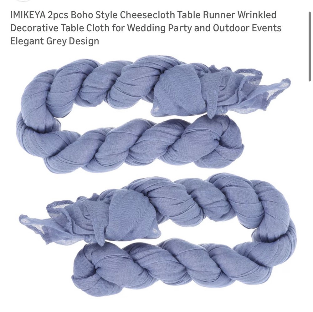Cheesecloth runners purple & white for decorating