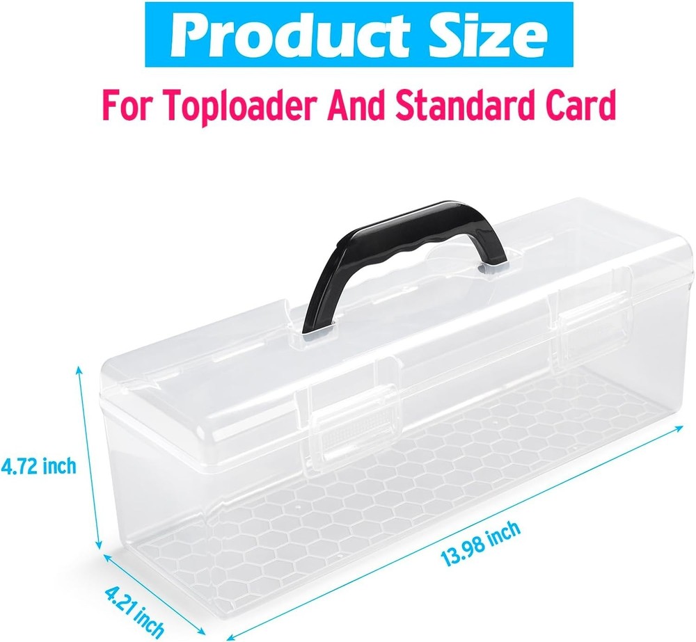Lockable Trading Card Storage Case with Handle - Water-Resistant and Compact
