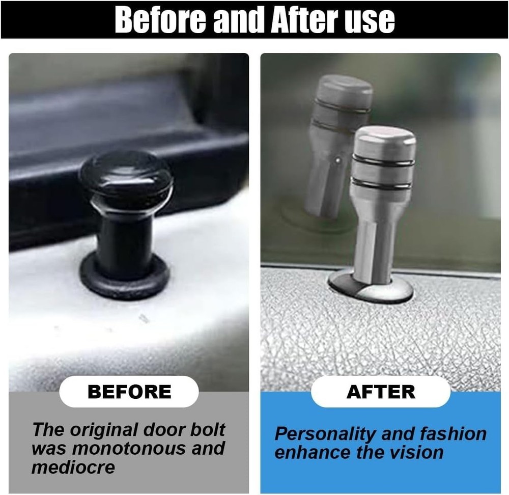 Universal 4PCS Aluminum Alloy Door Lock Knobs - Easy Installation & Durable