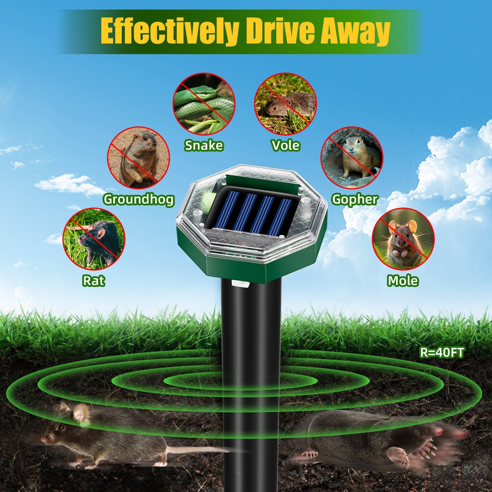 4 Pack Solar energy mousetrap octagonal model