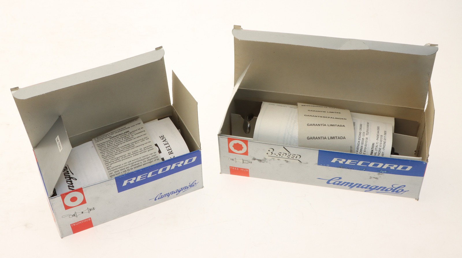 Campagnolo Record 32h Hubset 8 Speed 100mm 130mm NOS NEW NIB