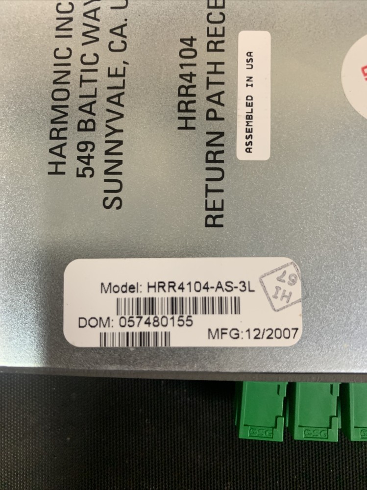 Harmonic HHR4104-AS-3L ANALOG RETURN PATH RECEIVER