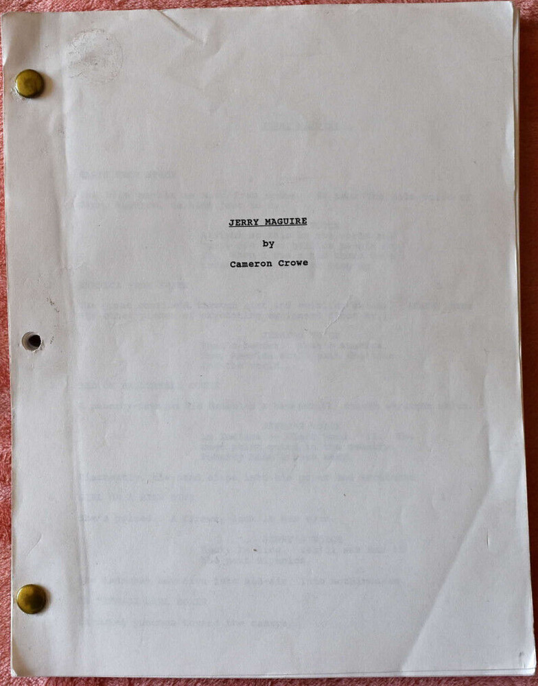 Jerry Maguire Original Screenplay Script by Cameron Crowe