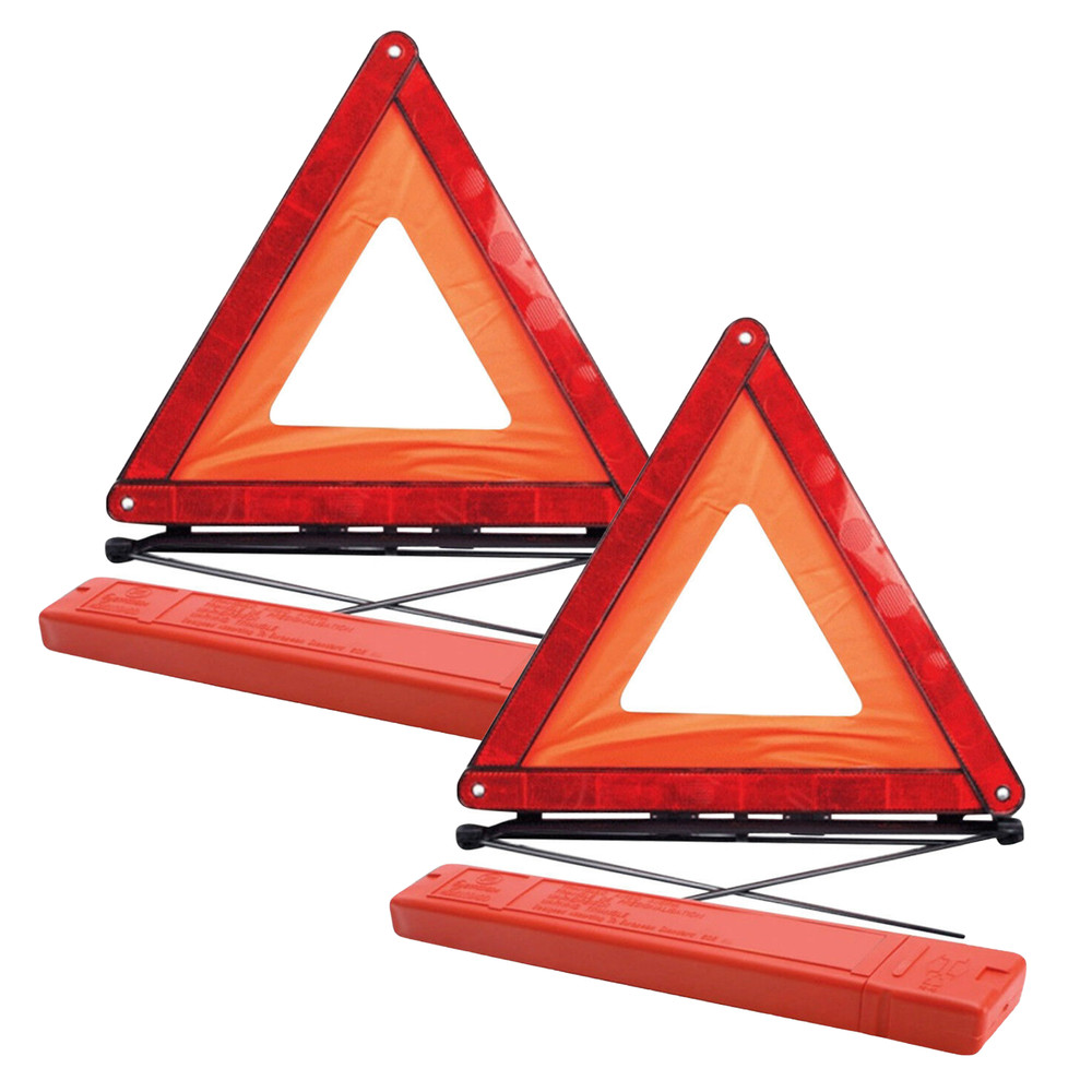2 x Large Warning Car Triangle Reflective Road Emergency Breakdown Safety Hazard
