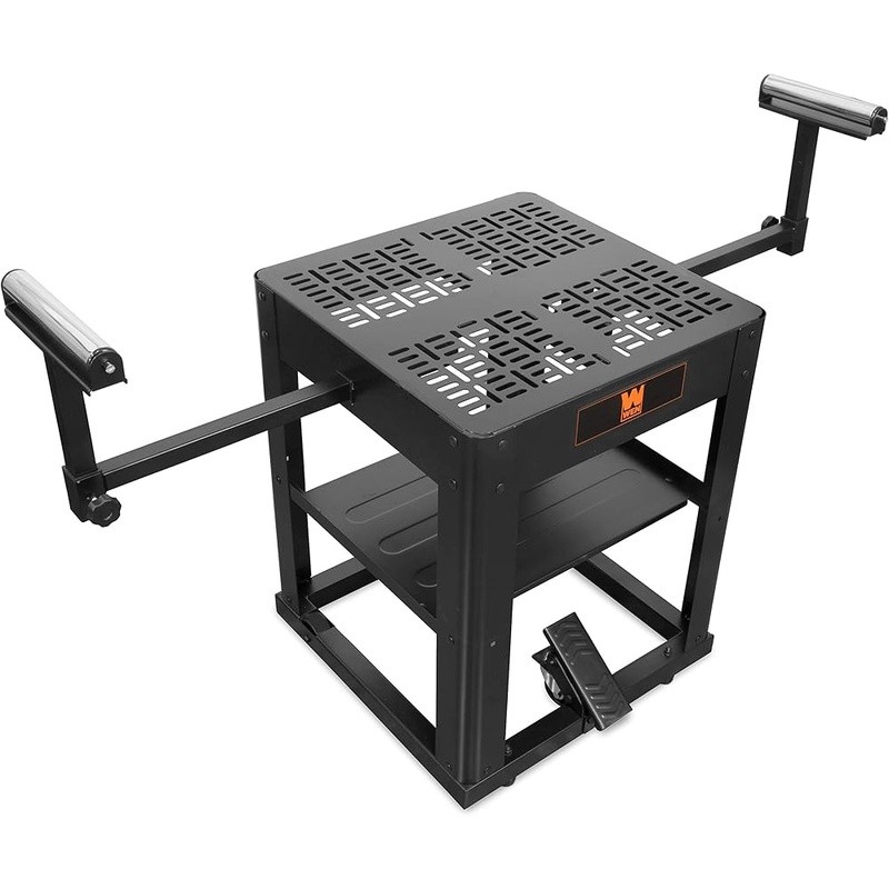 Adjustable Rollers Mobile Work Stand Benchtop Planer Miter Saw Support