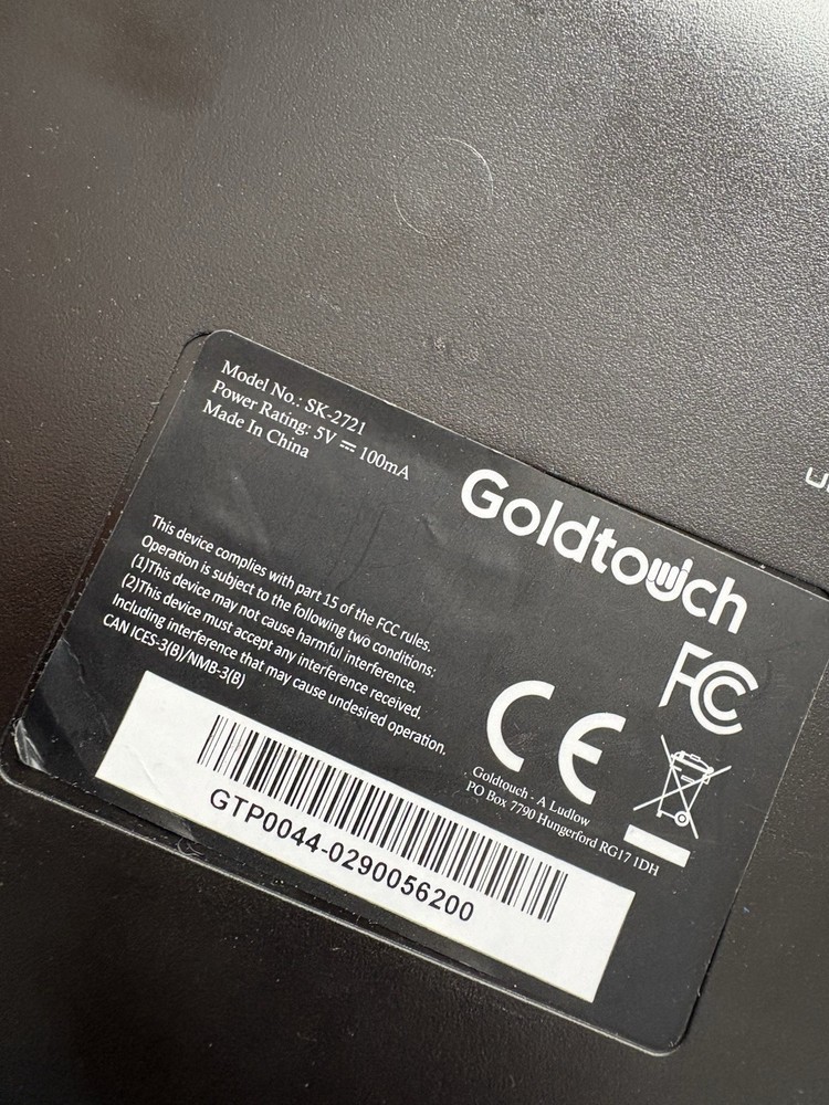 Goldtouch SK-2721 Adjustable MAC/PC Ergonomic Foldable Mobile Wired Keyboard