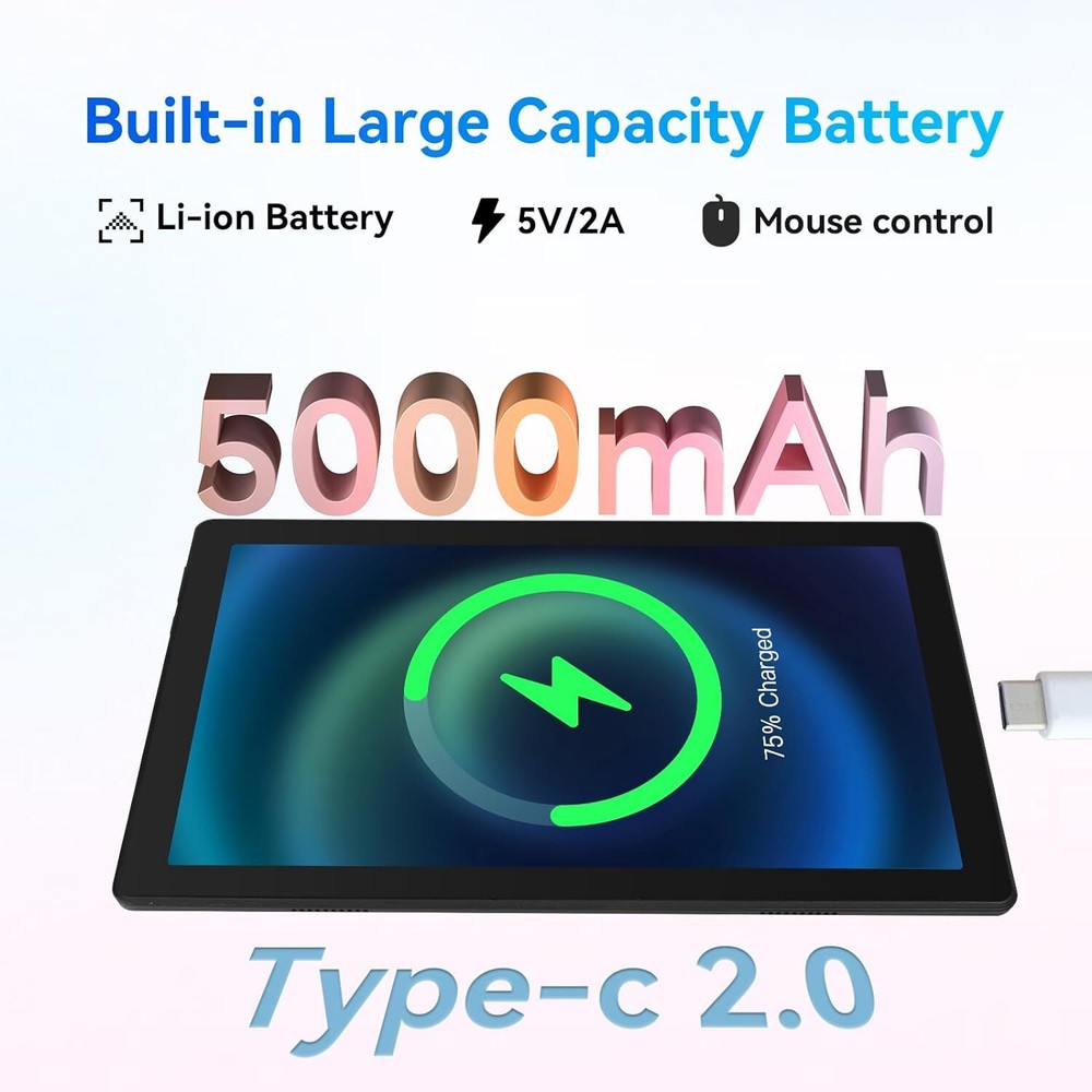 10.1" Android 14 Tablet 8GB RAM,64GB ROM Octa-Core Processor Dual Camera IPS