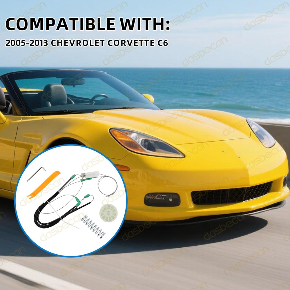 Front Left Driver Window Regulator Repair Kit For Chevy Corvette C6 2005-2013