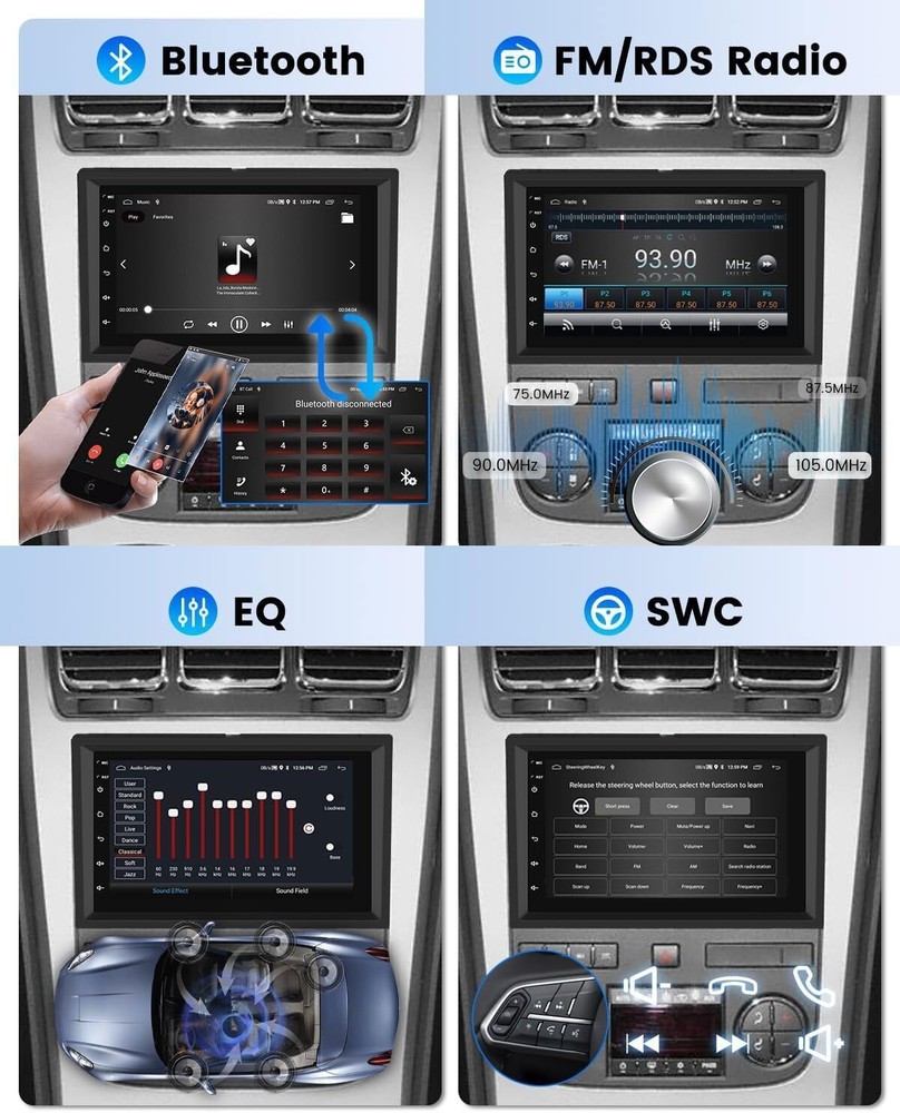 For Pontiac Solstice 2006-2008 Android 14 Carplay Car Stereo Radio GPS Navigatio