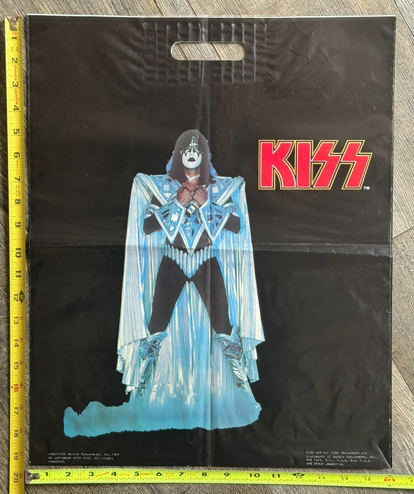 KISS Shopping Bag ACE FREHLEY Unmasked Tour Australia 1980 Vintage Kiss Aucoin