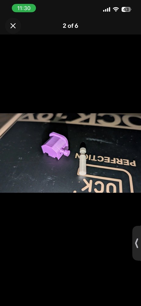 Purple Button Back Plate For Airsoft Glocks