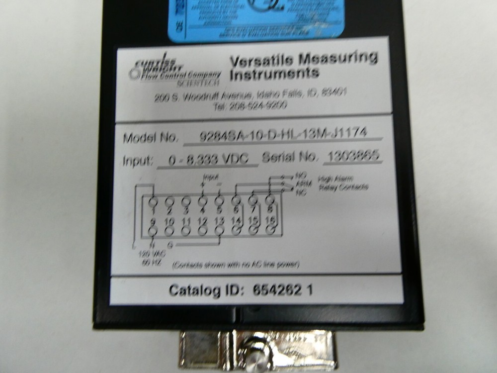 Versatile Measuring Instruments 9284SA-10-D-HL-13M-J1174 Panel Meter 0-150 %fp