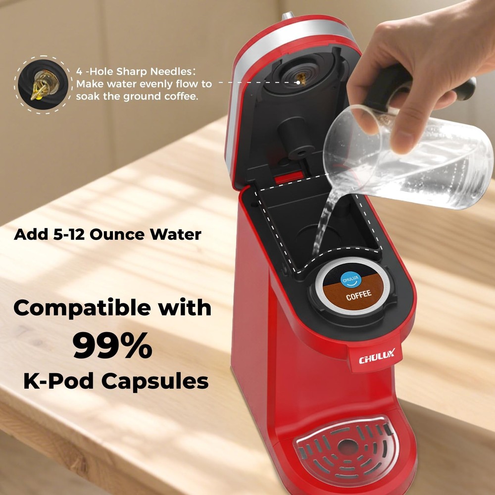 Mini Coffee Maker for K Capsule, Single Serve Coffee Maker for One Cup Americano