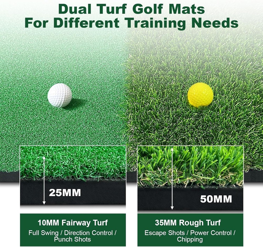5 x 4 Golf Hitting Mat | Turf for Realistic Practice Experience