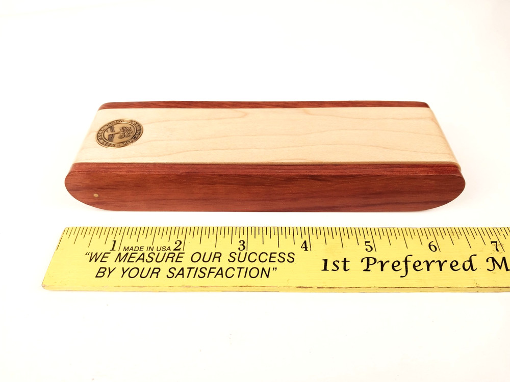 Vintage LEVENGER Solid Rosewood Maple Pen Storage Desktop Holder Display Case!