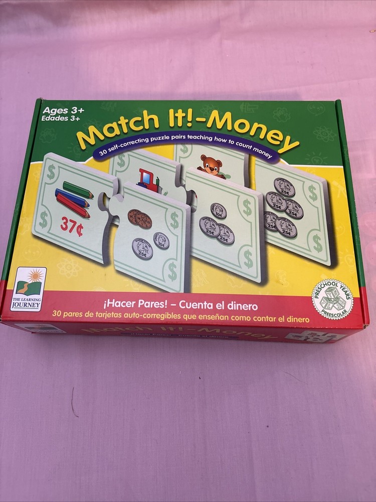 Learning Journey Match It Money 30 Self-Correcting Puzzle Sets Complete