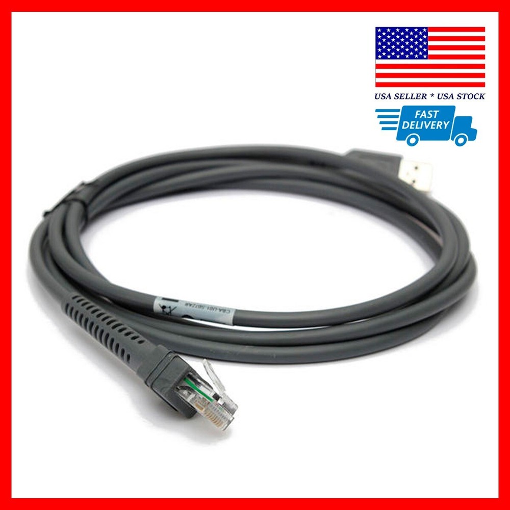 5 Pack ✅ USB cable for Symbol Motorola Barcode Scanner 7FT 2M ✅ Fast Shipping