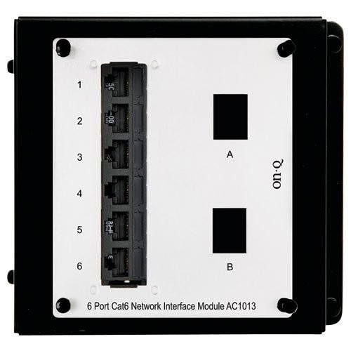 Legrand OnQ 6 Port Cat5e Network Interface Module RJ45 Keystone A B Labeled