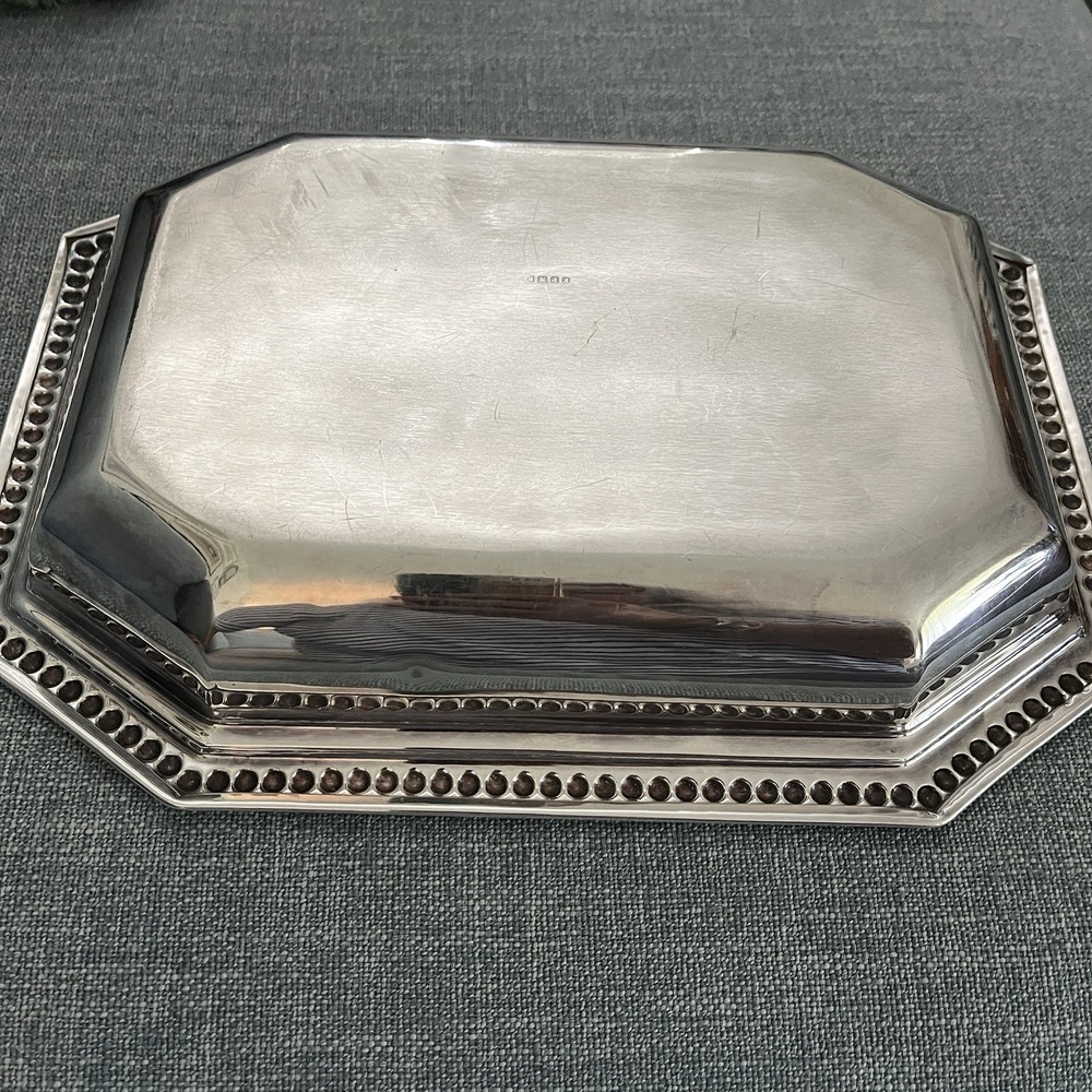 Vintage Hexagonal EPNS Raised Serving Dish.