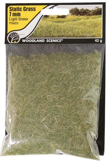 Woodland Scenics Static Grass Light Green 7mm # FS623