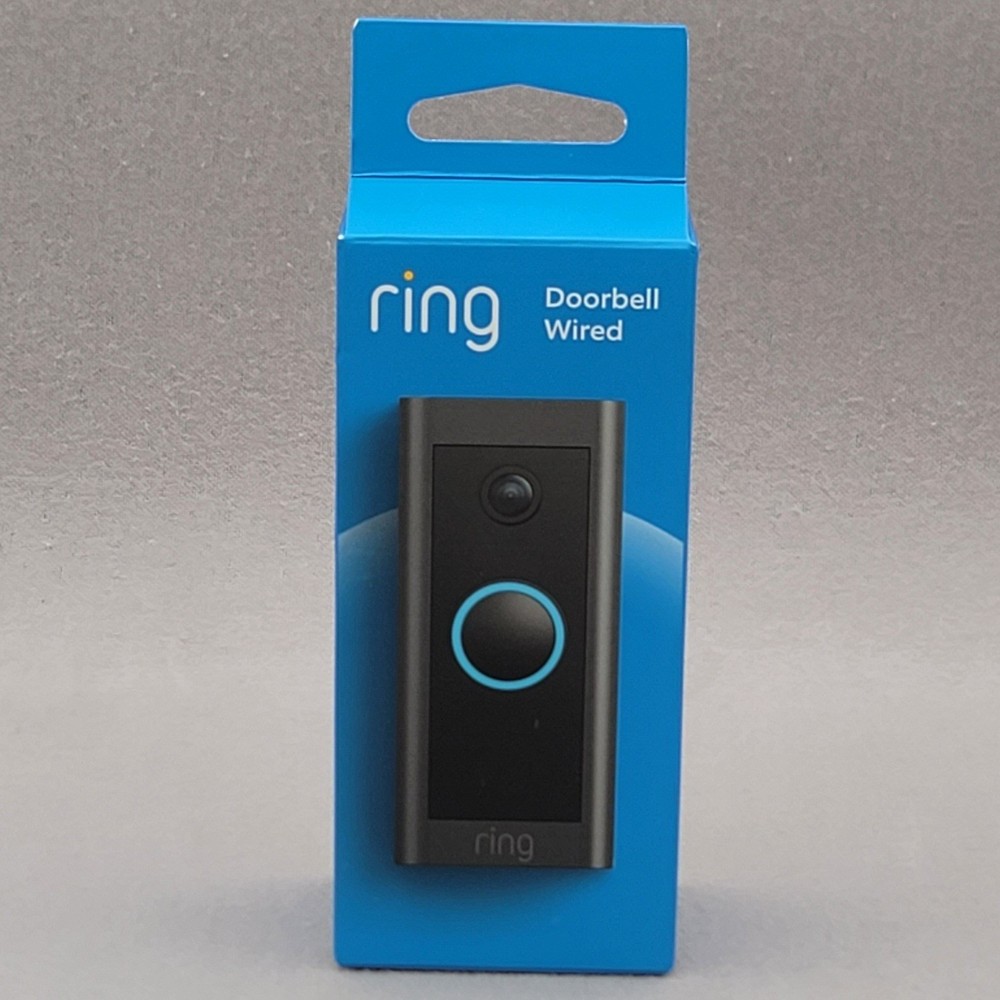 Ring Video Doorbell Wired Smart Home Security Camera Black