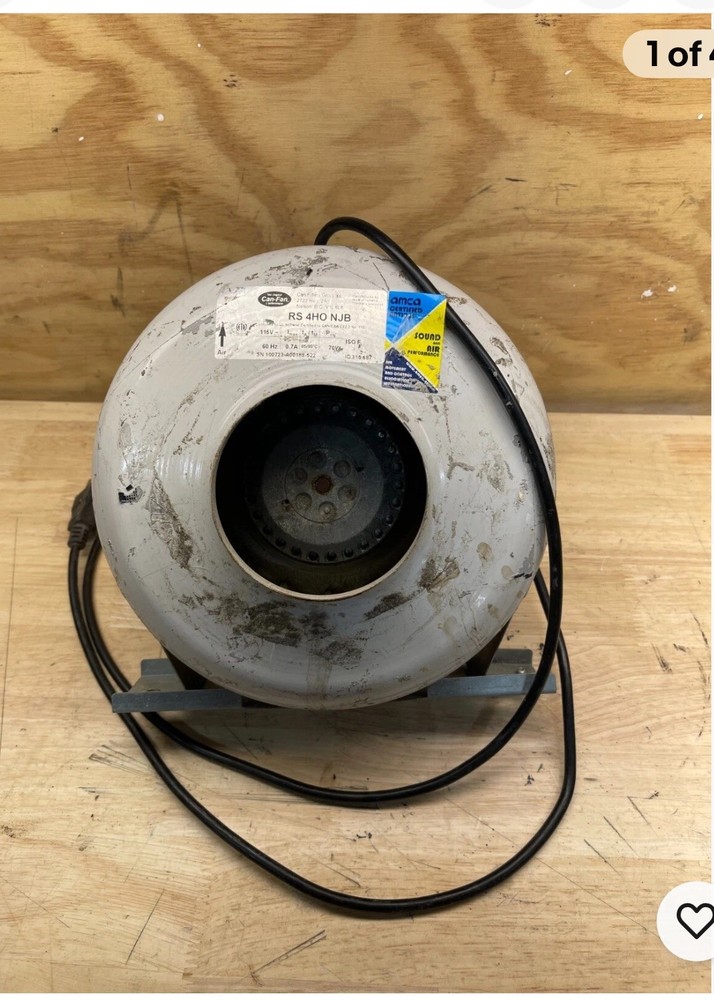 can fan qmax muffled 4” inline fan