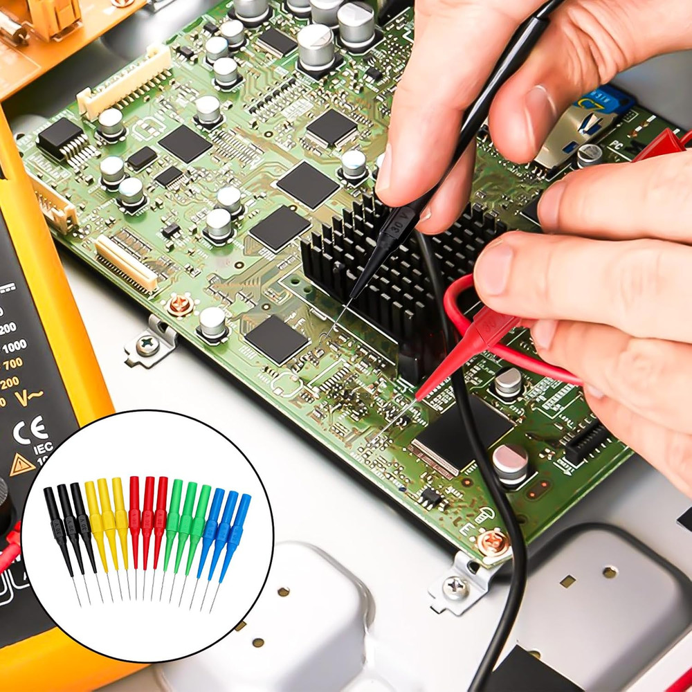 15Pcs Test Back Probe Pin,Wire Piercing Insulation Back Probes Probe Non-Destruc