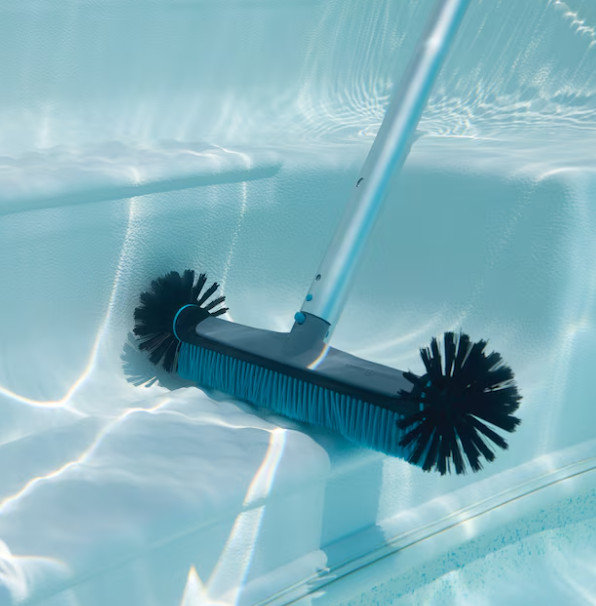 Project Source 18-in Plastic Wall brush Pool Brush Safe for Concrete Surfaces