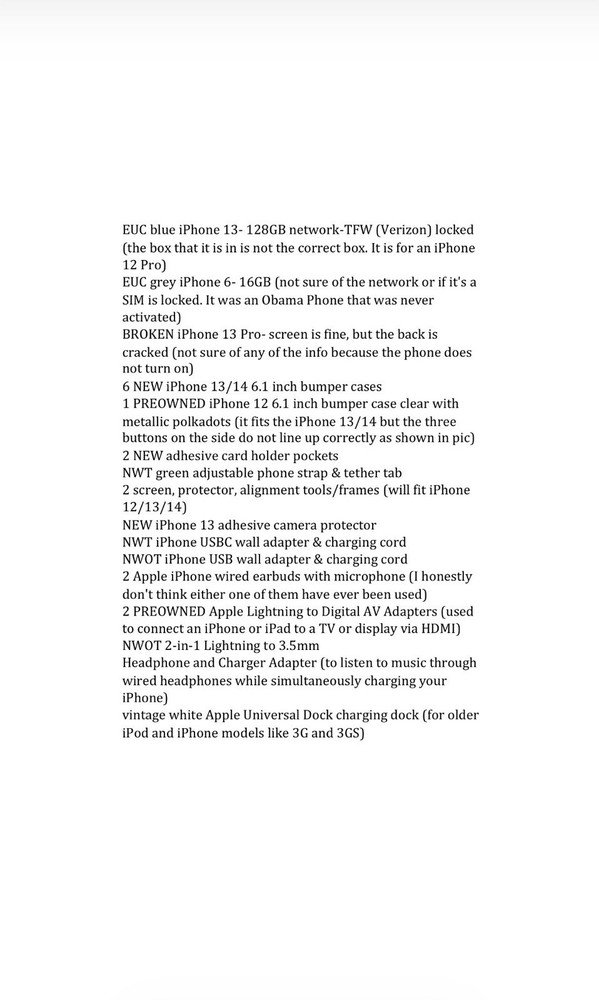Apple Iphone & Accessories Bundle