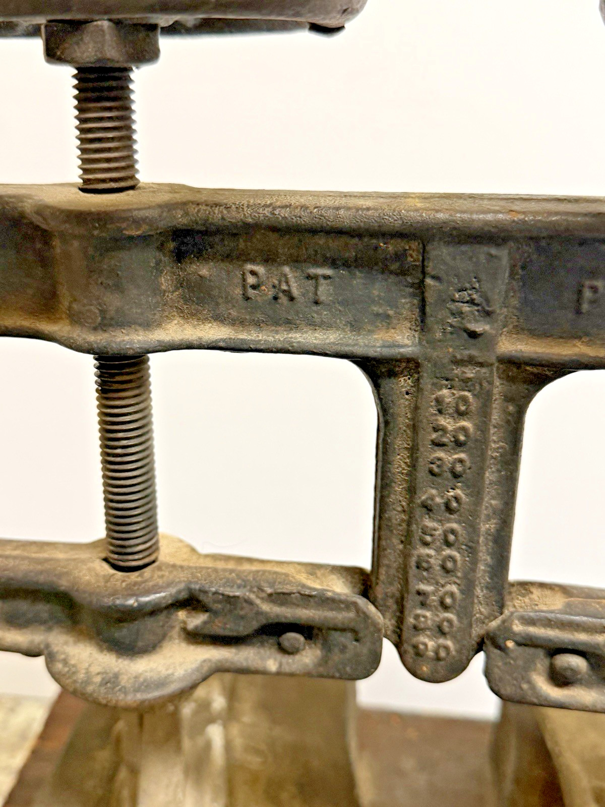 Antique Cast Iron Shoe Form Mold Press Cobbler Repair CL HUNTOON LOS ANGELES