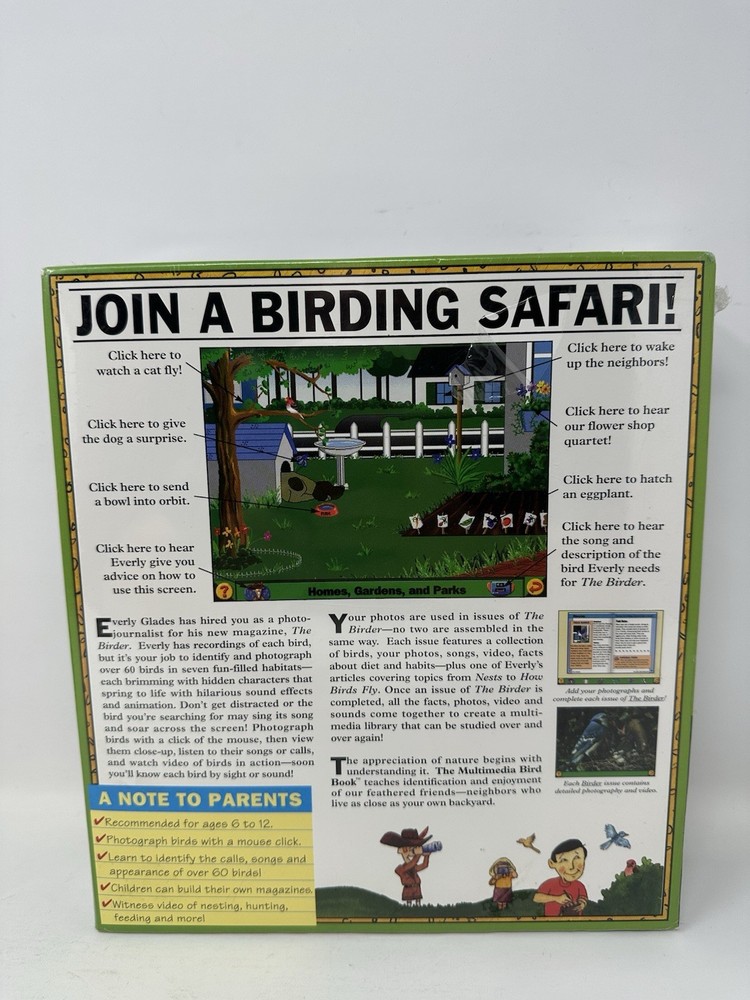 The Multimedia Bird Book CD-ROM Windows Mac NEW Sealed