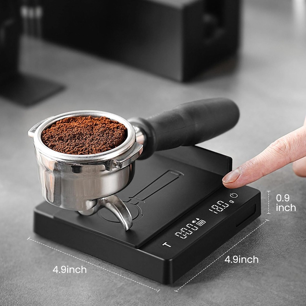 Espresso Scale with Timer, 0.1 g Accurate Weighing, 2 Modes, Black