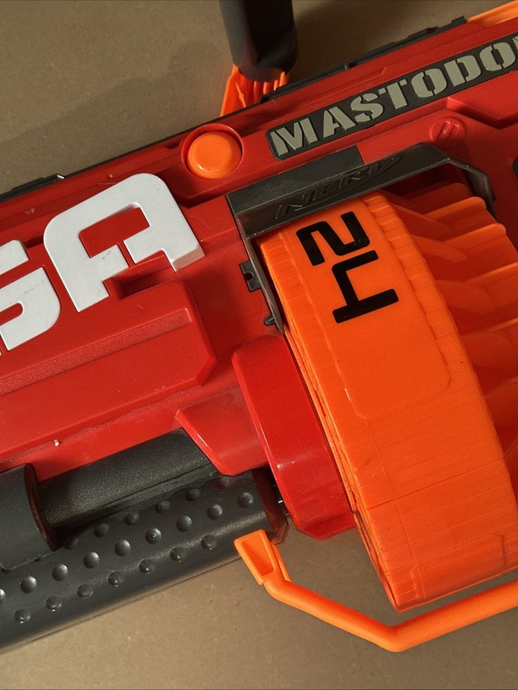 NERF N Strike Mega Mastodon Motorized Blaster Tested & Working