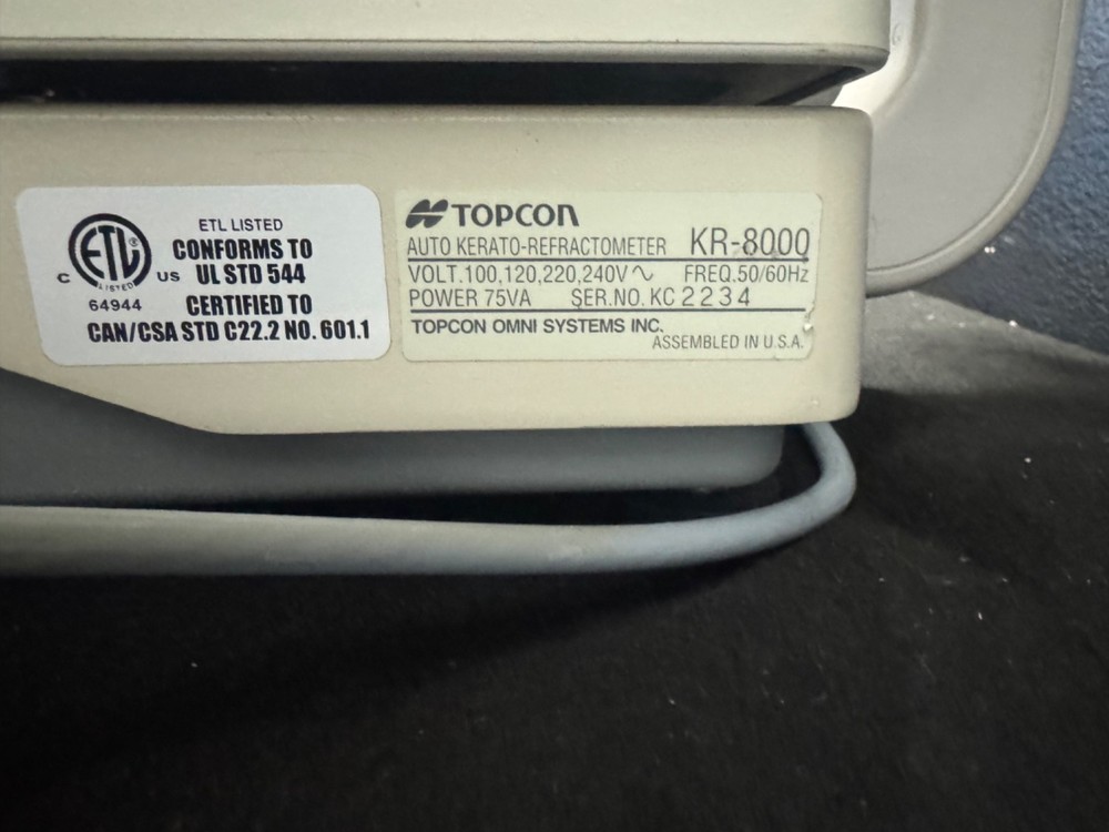 Topcon KR-8000 Autorefractor Kertometer-Good Condition!